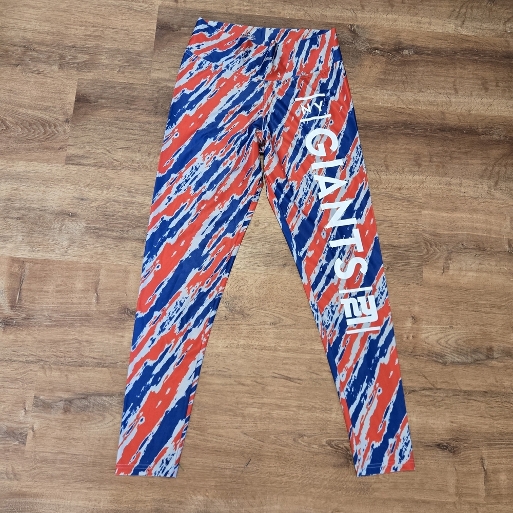 Majestic New York Giants Red and Blue Patterned Leggings XXL Football NFL